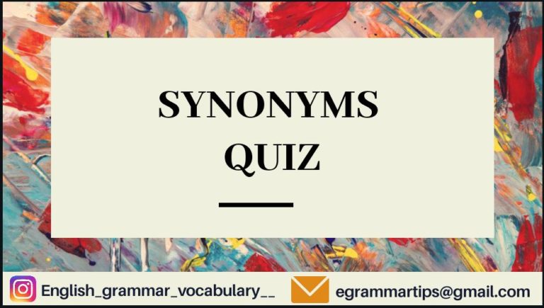 Quiz 13 Synonyms Quiz Egrammartips