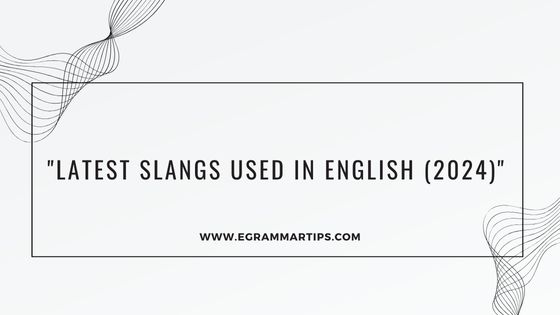 Latest Slangs Used in English (2024)