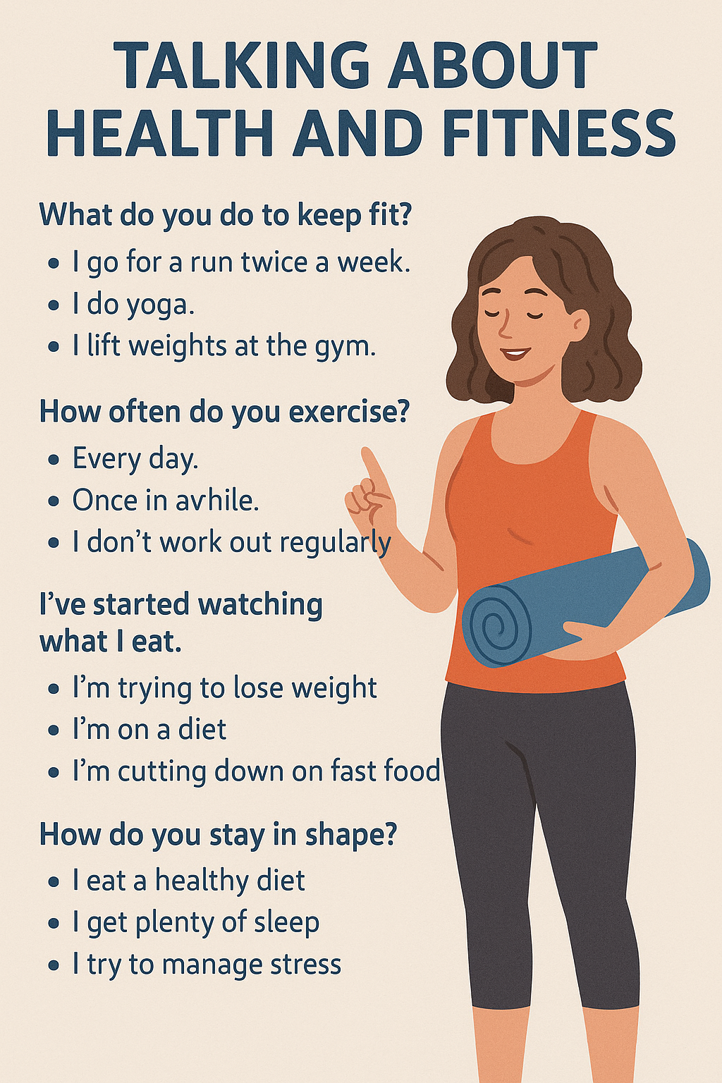 Let’s Talk About Health & Fitness!” – A Spoken English Lesson